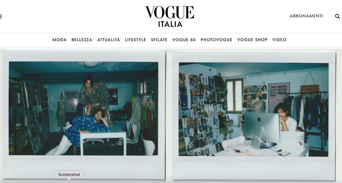 MOJA ROWA in Vogue Italia