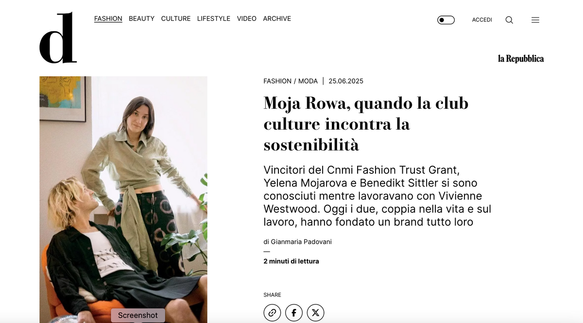 MOJA ROWA in d la Repubblica