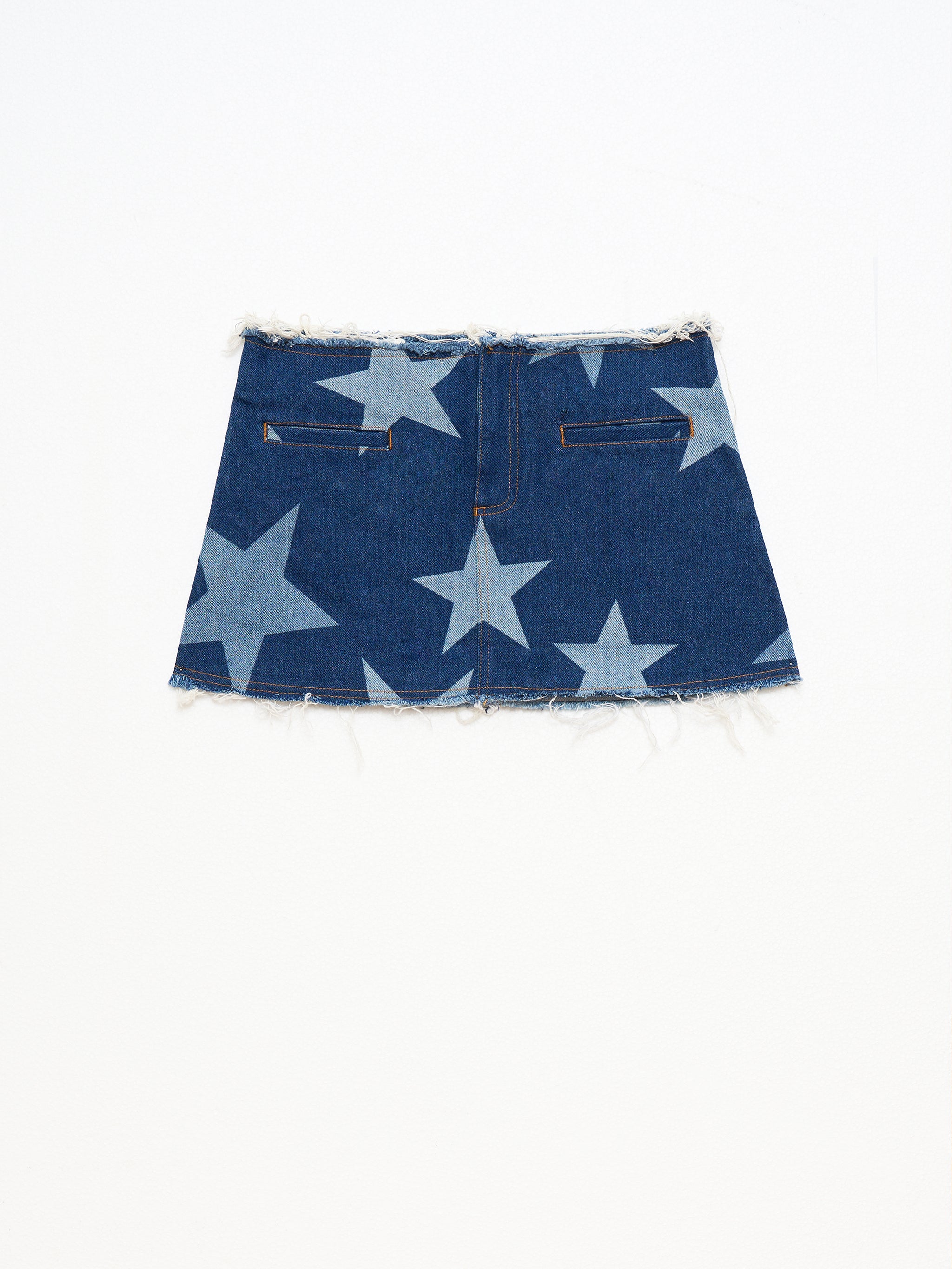 Star Denim Mini Skirt