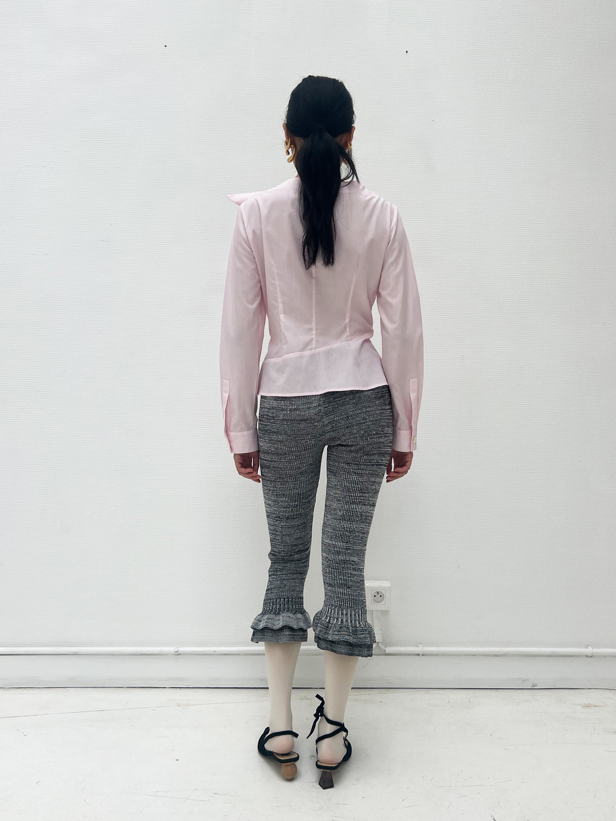 Twist Shirt - Pink Pinstripes