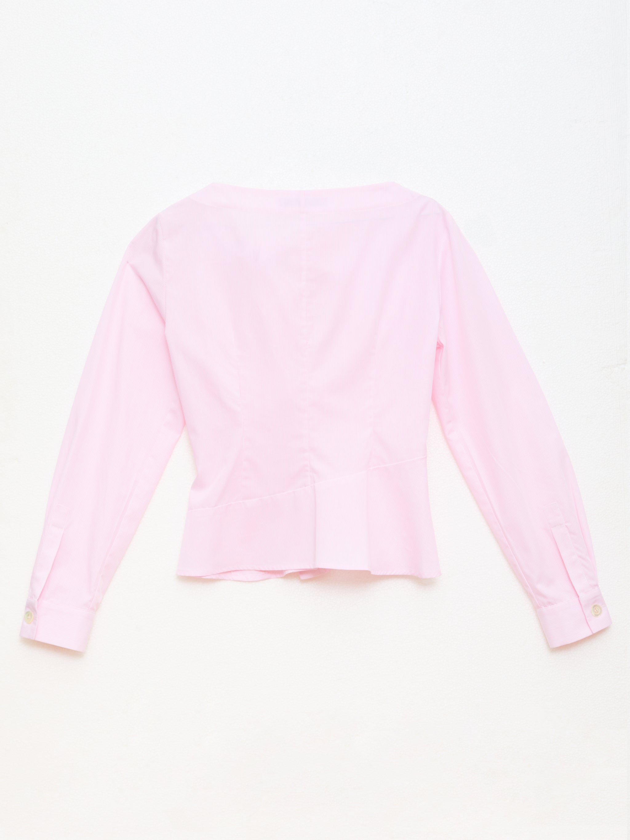 Twist Shirt - Pink Pinstripes