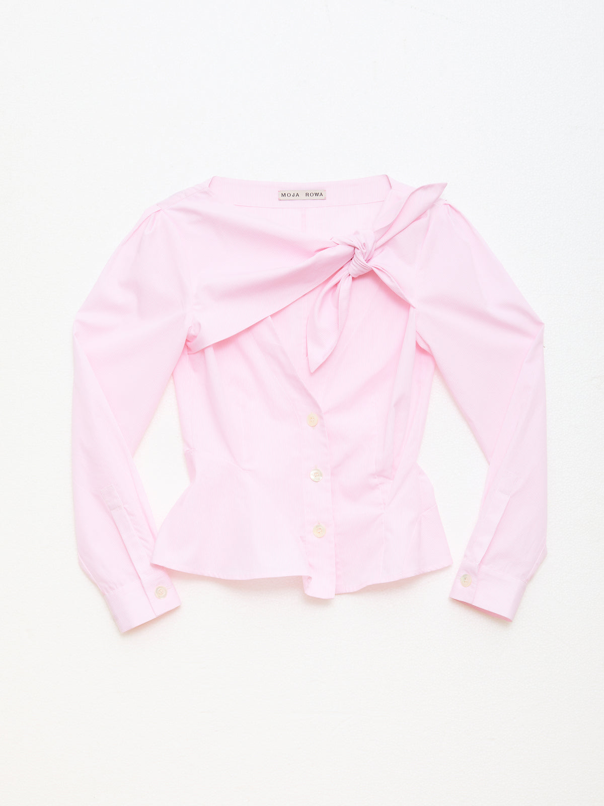 Twist Shirt - Pink Pinstripes